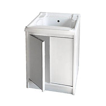 FRASCHETTI Mobile Lavatoio Lavello in Resina e Pvc con Piano Lavaggio Richiudibile 60X50X84h cm