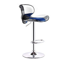 Sgabello Sgabelli da banco ad altezza bar, design ergonomico Sgabello girevole Altezza regolabile con schienale PU in pelle girevole sgabello sgabello da cucina Sgabelli da cucina Sedie da pranzo, blu