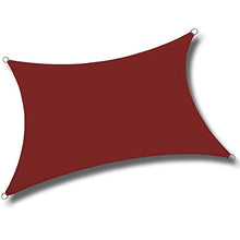 NOPEXTO Tenda A Vela Impermeabile Rettangolare,Vela Ombreggiante,Protezione Raggi UV Vela Tenda, Tenda da Sole per Esterno (3×3m,Rosso Ruggine)