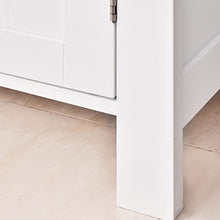 kleankin Mobiletto Armadietto 2 Ripiani 2 Ante con Maniglie da Bagno MDF 60 x 30 x 80cm Bianco