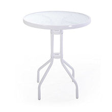 VERDELOOK iOS, Tavolino da Esterno con Struttura in Metallo Verniciato e Vetro temprato 5 mm, 60x60 h71 cm