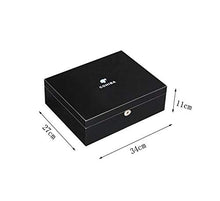 QINJLI Grande Doppio Strato di Cigar Box con Legno di Cedro Foderato con 25-50 sigari, Perfetto Tavolo for Cigar Box Set (con igrometro e umidificatore)
