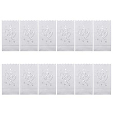 ARTFFEL Vola 30Pcs Hollow Fuori la Luce avvolge la Carta Fatta a Mano Fai da Te lumino votivo Lanterna avvolge Borsa Romantica for la Festa Nuziale Camera da Letto (Doppie Cuori) .Compleanno
