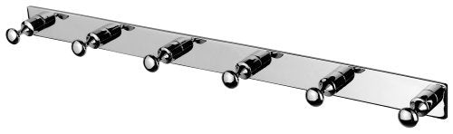 VELMA - RH0110-6 - Portasciugamani, Porta Accappatoio, Appendiabiti - Ottone Cromato Alta lucidità - No plastica - 100% Inossidabile - Alta qualità!