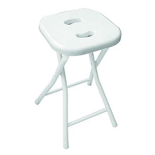 GEDY Sgabello bagno richiudibile, Misure e peso: 46,5X26X28 CM & 1,156 KG, Sgabello richiudibile in metallo e resine, Finitura bianca, Design R&S Gedy, 2 anni di garanzia