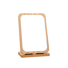 XJZSD Specchio Pieghevole Portatile, Cornice in Legno Antico Camera da Letto Vanity Desk da bancone da Bagno per Il Bagno per Il Bagno Make up ingrandimento Marrone