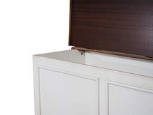 Homemania 1000_PF Cassapanca Acanto, Noce, Bianco in Legno, 120 x 42 x 50 cm