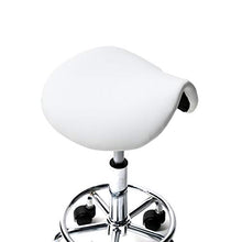 ZXYDD - Sgabello da bar con rotazione e piedini per parrucchieri, per manicure, terapia del tatuaggio, bellezza, massaggi, salone, regolabile, colore: bianco