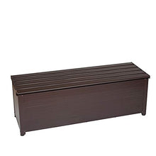ODDINER Baule da Giardino Piattaforma Esterna Scatole Armadio di immagazzinaggio del Sedile gabinetto Bench all Weather Impermeabile Mobili da Giardino (Color : Brown, Size : 90cm)