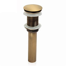 KELWF Scarico a Scomparsa per lavabo in Ottone Antico per lavabo Scarico per lavabo in Ottone Senza troppopieno
