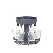 LHDD - Dispenser e porta bicchierini da 6 pezzi per riempire liquidi, mini erogatori di birra, dispenser per bar, dispenser per cocktail (senza bicchieri), grigio