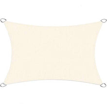 MEIDEL Tenda a Vela Impermeabile Quadrata 2x5m UV Ombrager Tenda Ombreggiante Telo Sole per Esterni, Cortile, Giardino, Beige