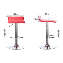 Sgabelli da bar girevoli regolabili SHPEHP, sgabello da bar girevole moderno Airlift imbottito in pelle PU con schienale, seduta ergonomica moderna con base in metallo-white