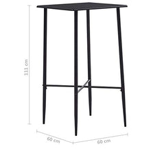 Tidyard Set 5 pz da Bar, Set Tavolino Bar, Set di Mobili per Cucina, Set Bar per la Casa, Set Tavolo e 4 Sedie da Bar Alti, in plastica
