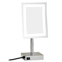 Specchi per trucco da appoggio a LED, specchio cosmetico da 8 pollici con luci Specchio illuminato ingranditore cosmetico regolabile in ottone con interruttore e spina