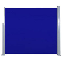 UnfadeMemory Tenda da Sole Laterale Retrattile per Balcone, Esterno e Terrazzo, Retrattile, Antivento, Protezione Privacy, Protezione Solare 120 x 300 cm Blu