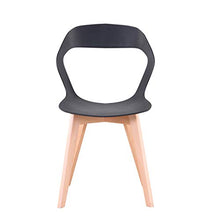 Set di 4 sedie da Pranzo in plastica con Schienale Cavo, sedie Laterali per Ufficio, Salotto, Cucina, Soggiorno, Cucina, Sedia con Gambe in Legno, sedie per Sala da Pranzo