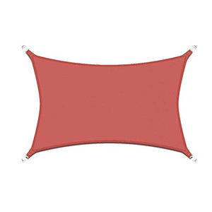 CLJ LWY Tenda da Sole Tenda da Sole Tenda da Sole Tenda da Sole per Feste da Giardino all'aperto Resistenza all'Acqua Anti UV Tessuto Oxford Ruggine Quadrato Rosso Rettangolo Triangolo (3x3x4,3m)