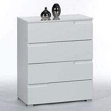 Bega 36-954-13 Spice Comò con 4 cassetti, con Maniglie fresate, Circa 65 x 80 x 40 cm, Bianco