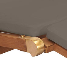 Festnight Sedia a Sdraio con Cuscino Lettino Prendisole Pieghevole Portatile da Giardino Esterno in Massello di Teak 152 x 60 x 92 cm