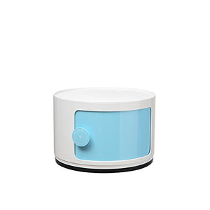 UMCCY Semplice plastica Libera Combinazione Locker con la Porta della Camera da Letto Bambini armadi del Comodino Snack Toy armadi, 1, Uno Strato di Colore Blu