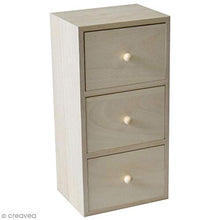 Artemio 14002692 Mobiletto legno 3 cassetti, legno naturale, 13 x 10 x 26 cm