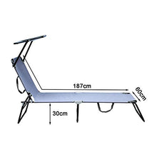 tayer Zero Gravity Lettino Prendisole Sdraio Pieghevole, Giardino Pieghevole, Sedia Solare con Schienale Regolabile da Paralume Pieghevole Leggero Pieghevole, capacità di carico 240LB (Grigio)