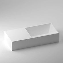 Lavabo da appoggio di lusso | Lavabo | Lavabo | Vasca | ghisa minerale/marmo colato/NORWAYstone | bianco opaco | piccolo | rettangolare | ovale | rotondo (Barcelona)