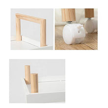 YIN YIN Carrello per ripiani Carrello con ripiano, semplice cremagliera in legno con puleggia di grande capienza, ristorante, ristorante, vassoio quadrato, carrello portapacchi bianco 54X36X76CM Carre
