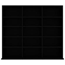 Tidyard Armadio Porta CD/Dvd con Scomparti Aperti, Armadio per Casa e Ufficio, Armadio in Truciolato 102x16x89,5 cm (Nero)