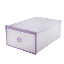 nobrands Scatole portaoggetti -5 Scatole portaoggetti Pieghevoli in plastica Doppia Viola Organizer per Scarpe, Scatola per Borse per la casa