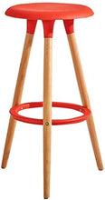 JYV. Sgabello da Bar in Legno massello, Balcone Sedia Lounge, Semplici mobili da Bar (76 cm) (Size : Red)
