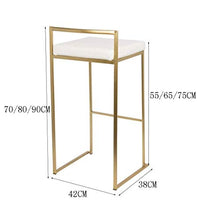 YS Sgabello da Bar per Trucco da Hotel per il Tempo Libero Multifunzionale per la Casa Multifunzionale Creativa in Ferro,Nero,42 * 38 * 70 cm
