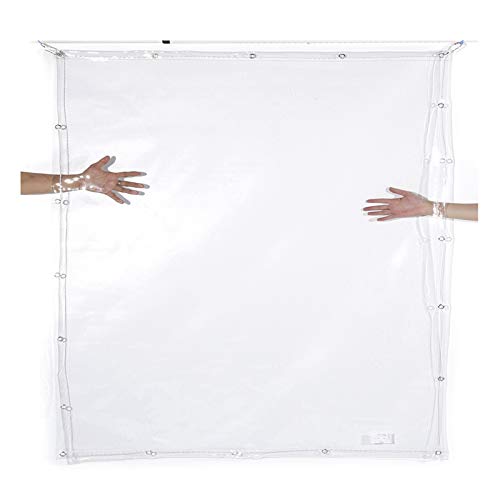SHIJINHAO Telo Impermeabile Esterno Telone In Vetro Trasparente Copertura Isolante Antipioggia E Antipolvere Per Piante 0,3 Mm Pellicola Morbida In PVC Trasparente Anello In Metallo Occhiello Tenda Da