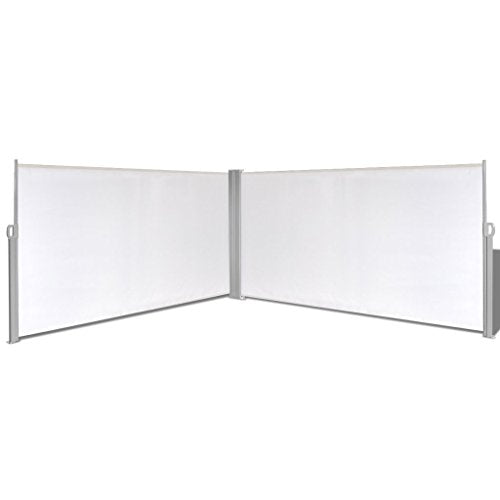 Festnight Tenda da Sole/Paravento da Giardino Laterale Retrattile 160x600 cm Crema