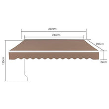 MVPower Tenda da Sole Avvolgibile, Tenda da Sole a Bracci Estensibili, Tenda da Sole a Caduta con Bracci, Resistente ai Raggi UV e Impermeabile, per Cortile, Ristorante, 250 x 200cm, Beige