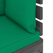 FAMIROSA Set Divani da Giardino su Pallet 7 pz con Cuscini Massello Pino-1988