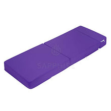 Futon Z - Divano letto singolo pieghevole per adulti e bambini, con rivestimento rimovibile con cerniera, colore: viola