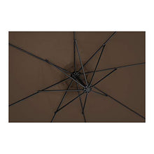 Uniprodo Ombrellone Decentrato Ombrello da Giardino a Braccio Uni_Umbrella_R300BR (Marrone, Rotondo, Ø 300 cm, Inclinabile)