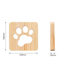 Hyindoor Lampada da notte a LED in legno cane lampada con ricarica USB, decorazione per cameretta, Regali di Natale / Compleanno