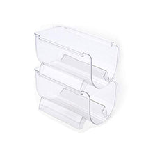 Portabottiglie di vino Cremagliera del vino, 4pack frigorifero Organizzatore Cucina Bottiglia per bottiglie Stabilimento impilabile Bottiglie di vino Bottiglie Display Shelf Frigorifero Organizzatore