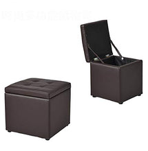Nosterappou Sgabello, può sedersi e riporre, elegante, semplice, versatile, naturale ed ecologico sgabello in tessuto PU, panca scarpa creativa, sgabello multifunzionale in legno massello, sgabello qu
