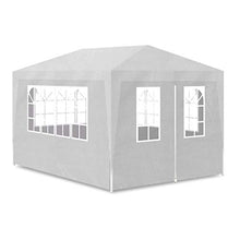 Wakects Gazebo da Giardino, 3x4 m Tenda per Feste Tendone per Feste Gazebo Impermeabile Protezione UV Tenda Giardino Sagre Eventi Mercati Esterno, Bianco