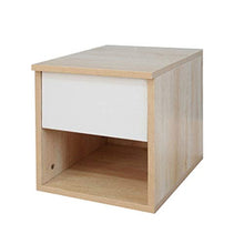RKRZLB Comodino Camera da Letto Cassettiera Moderno con 1 Cassetti 13x15.7x15.7inch Naturale Cassettiere Cameretta (Color : Wood Color)