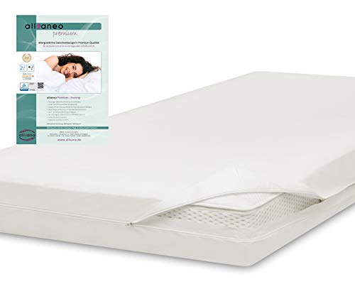 allsaneo Premium Encasing, coprimaterasso 180 x 200 x 30 cm, per chi soffre di allergie, extra morbido e leggero, rivestimento intermedio antiacaro per materasso