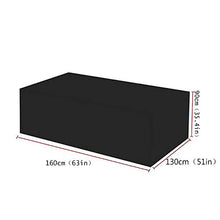 LJWLZFVT Copertura per Tavolo da Giardino Copertura per Mobili da Giardino Resistente Strappo Impermeabile 210D Copertura Impermeabile per mobili da Giardino-Nero 160x130x90cm