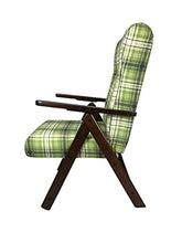 Poltrona Molisana, in Legno, Sdraio Reclinabile in 4 Posizioni, Alta Qualità, 100% MADE IN ITALY (Verde T)