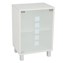LIMAL - Cassettiera con porta in vetro, 58 x 40 x 30 cm