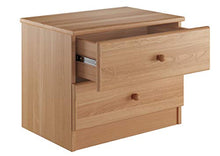 Erst-Holz Comodino a 2 cassetti in Faggio massello 90.20-K38