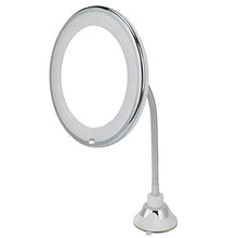 BLLBOO Specchio per Il Trucco - Specchio per Trucco a Collo di Cigno Flessibile con ingrandimento 10X Specchio a LED con Supporto per aspirazione a Luce LED per Bagno di casa